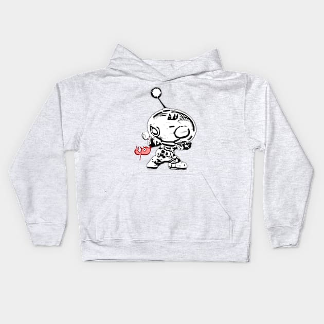 Banksy pikmins Kids Hoodie by MrDevelover